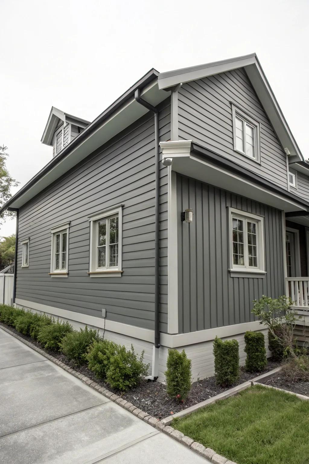 Harmonious single-tone vertical siding