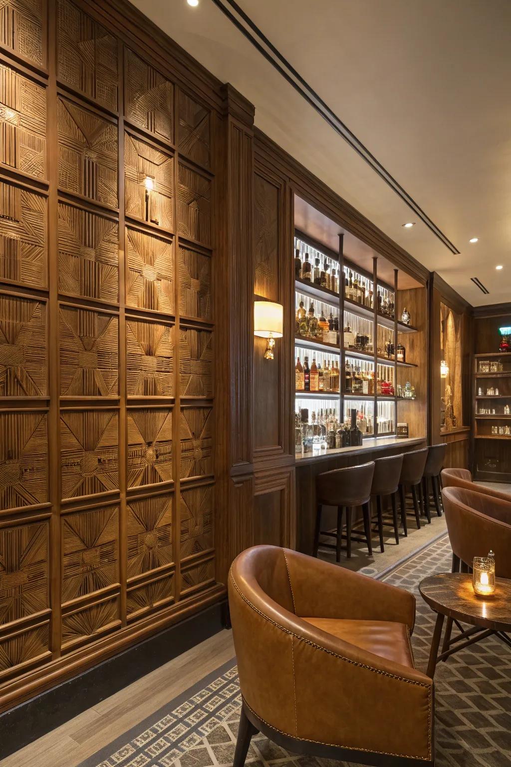 Statement walls add character and depth to your spirits room.