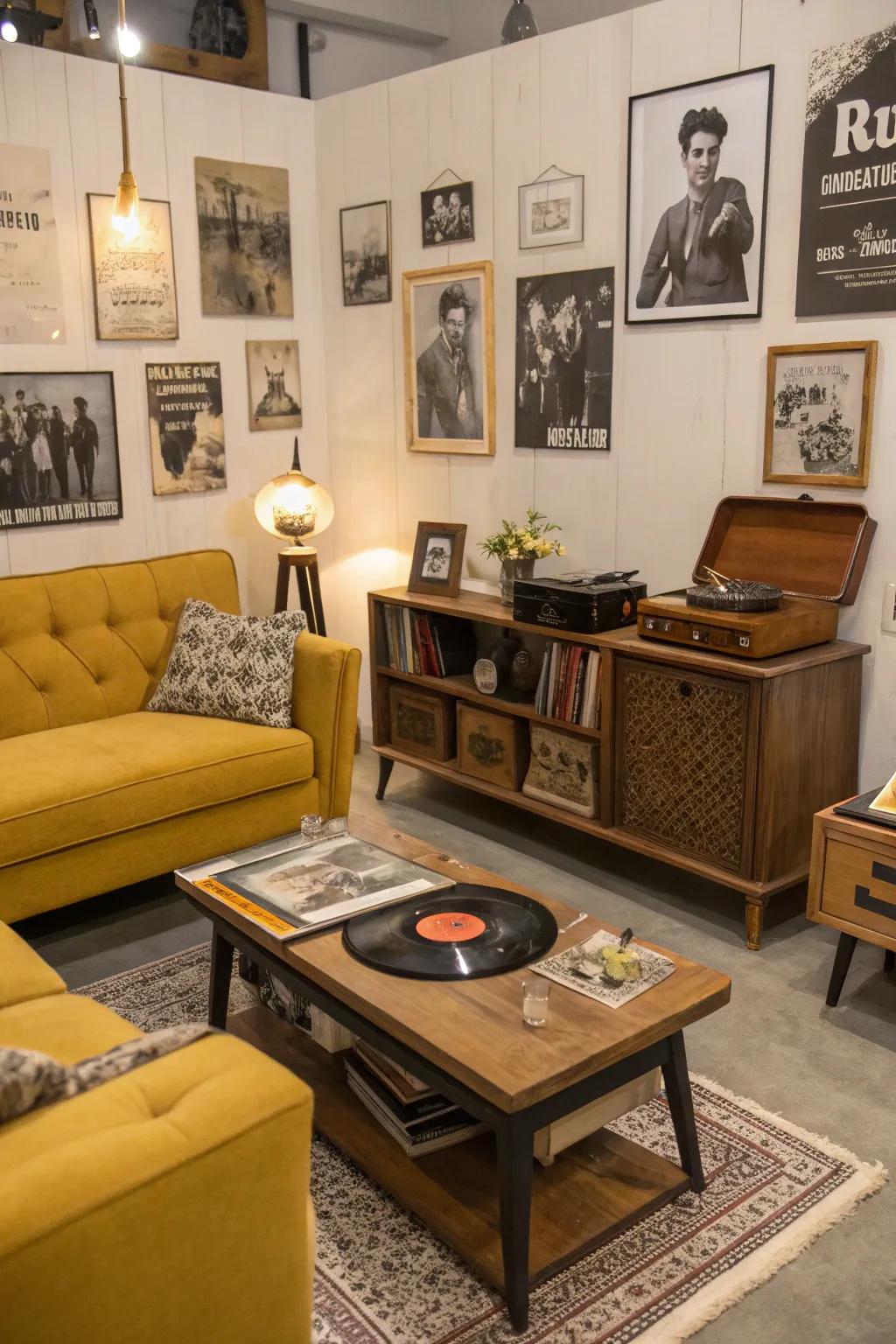 Vintage motifs evoke nostalgic ease and style.