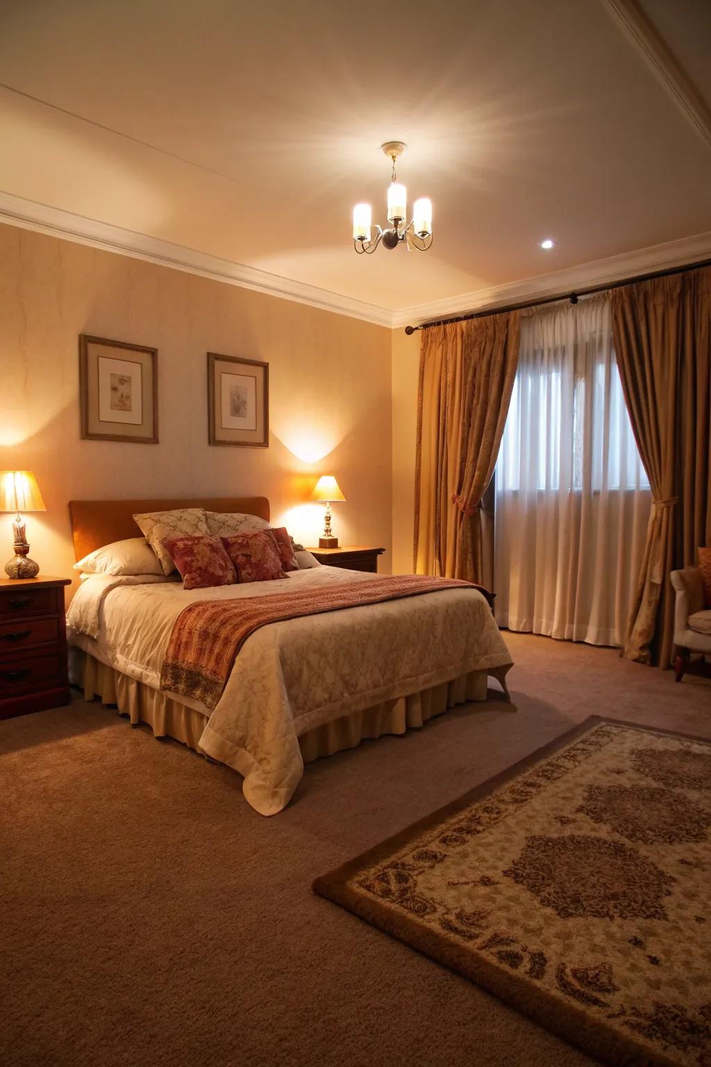 Comforting toned carpets improve the comfort of any personal space.