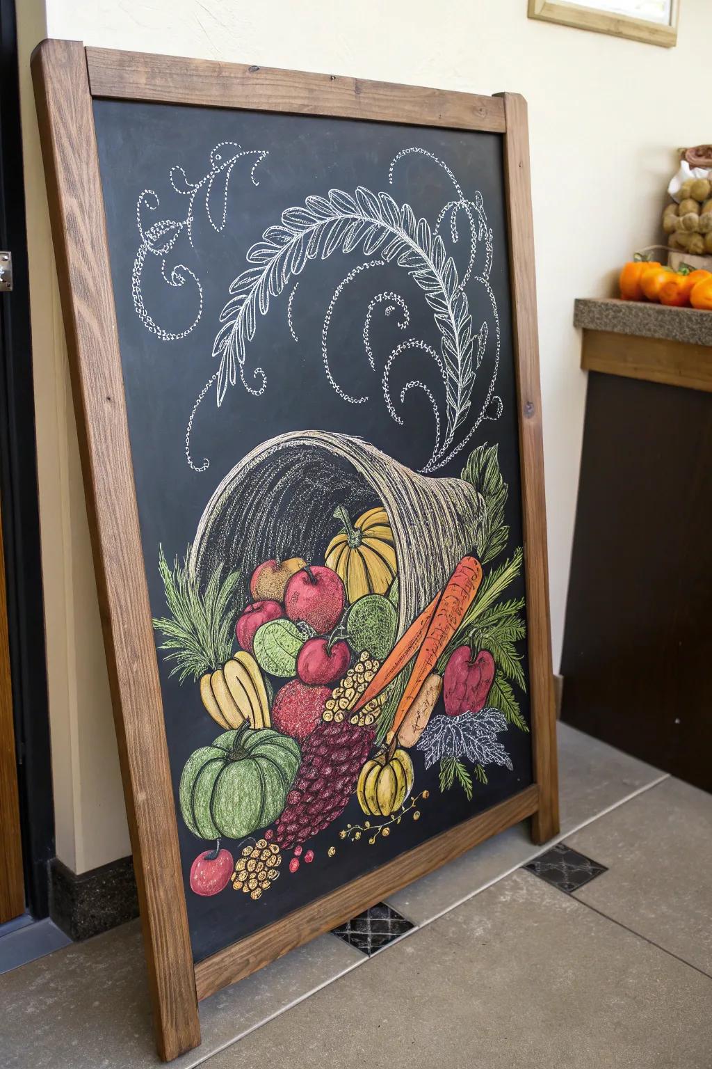 A refined wealth abundance chalkboard layout symbolizing affluence.