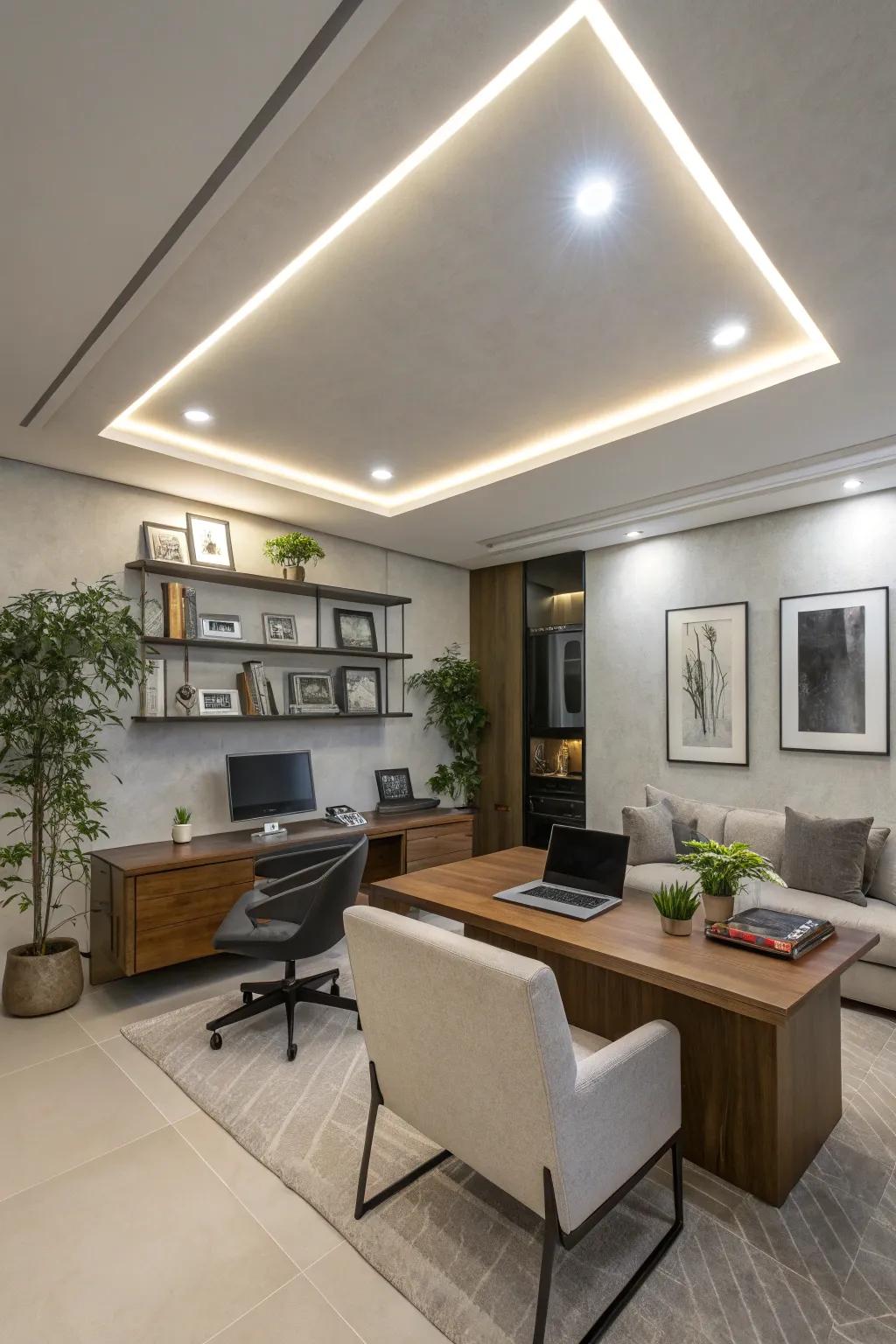 LED inventions offer helpful and fashionable office lighting.