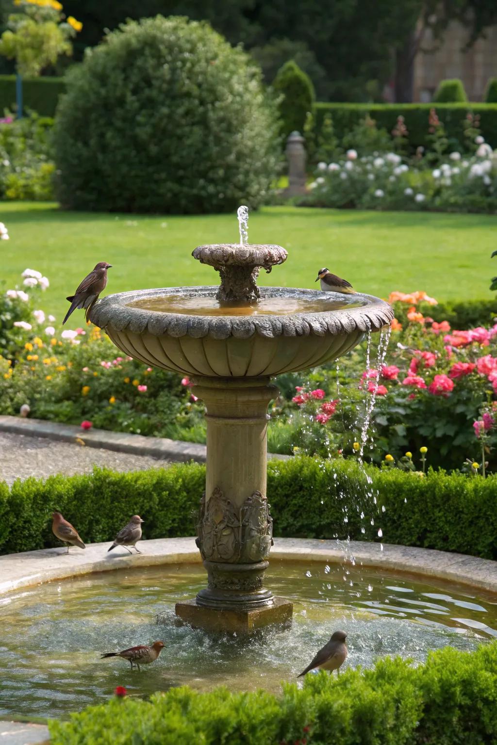 Wildlife bath fountains invite wildlife into your garden.