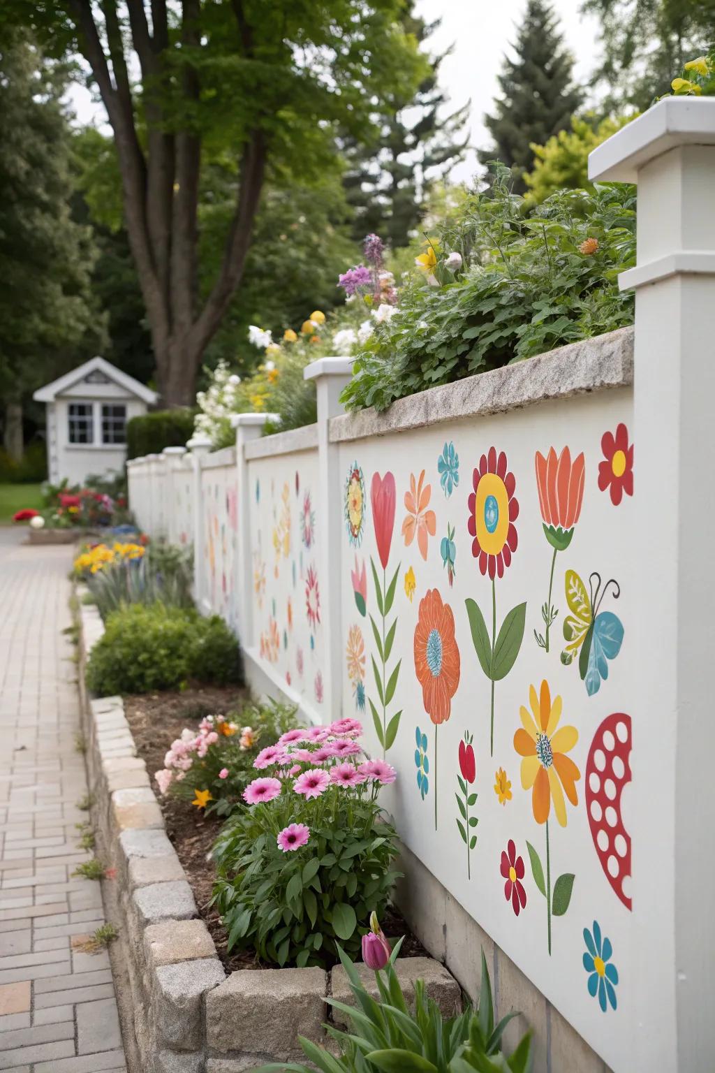 Wall stickers add a lively and short-lived flair.
