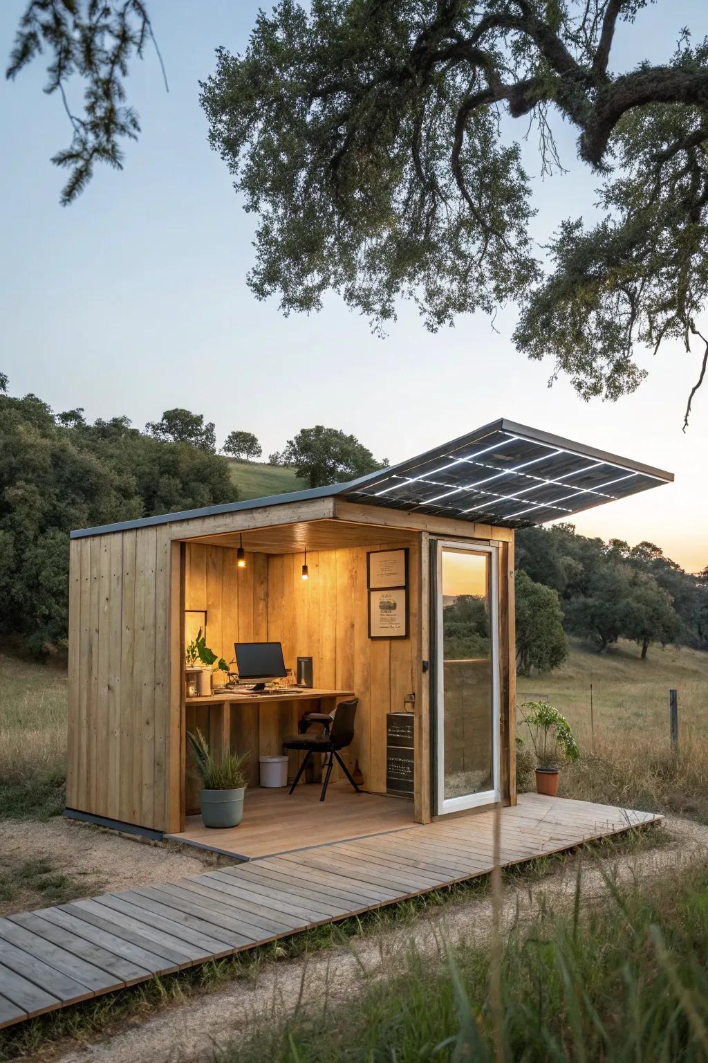 Sustainable designs foster an environment friendly workplace.