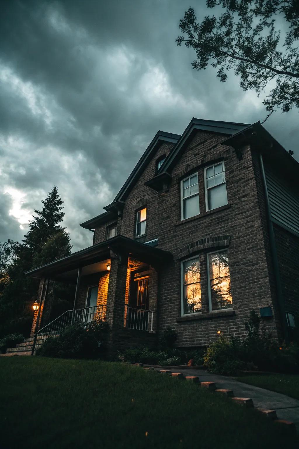 Dark shades create a moody and sophisticated atmosphere.
