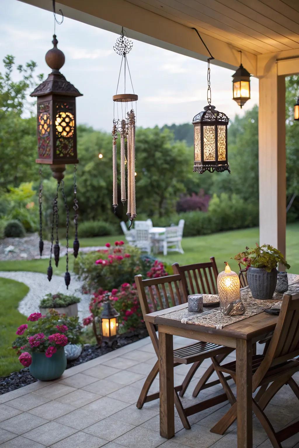 Personal touches that distinguish the patio.
