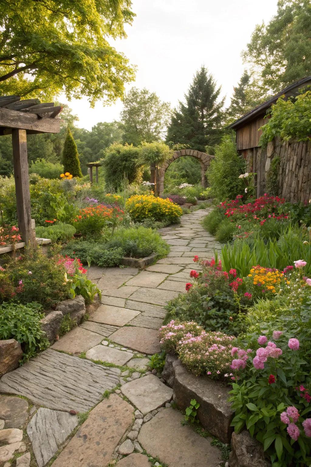 Embrace down-to-earth charm with natural stone pavers.