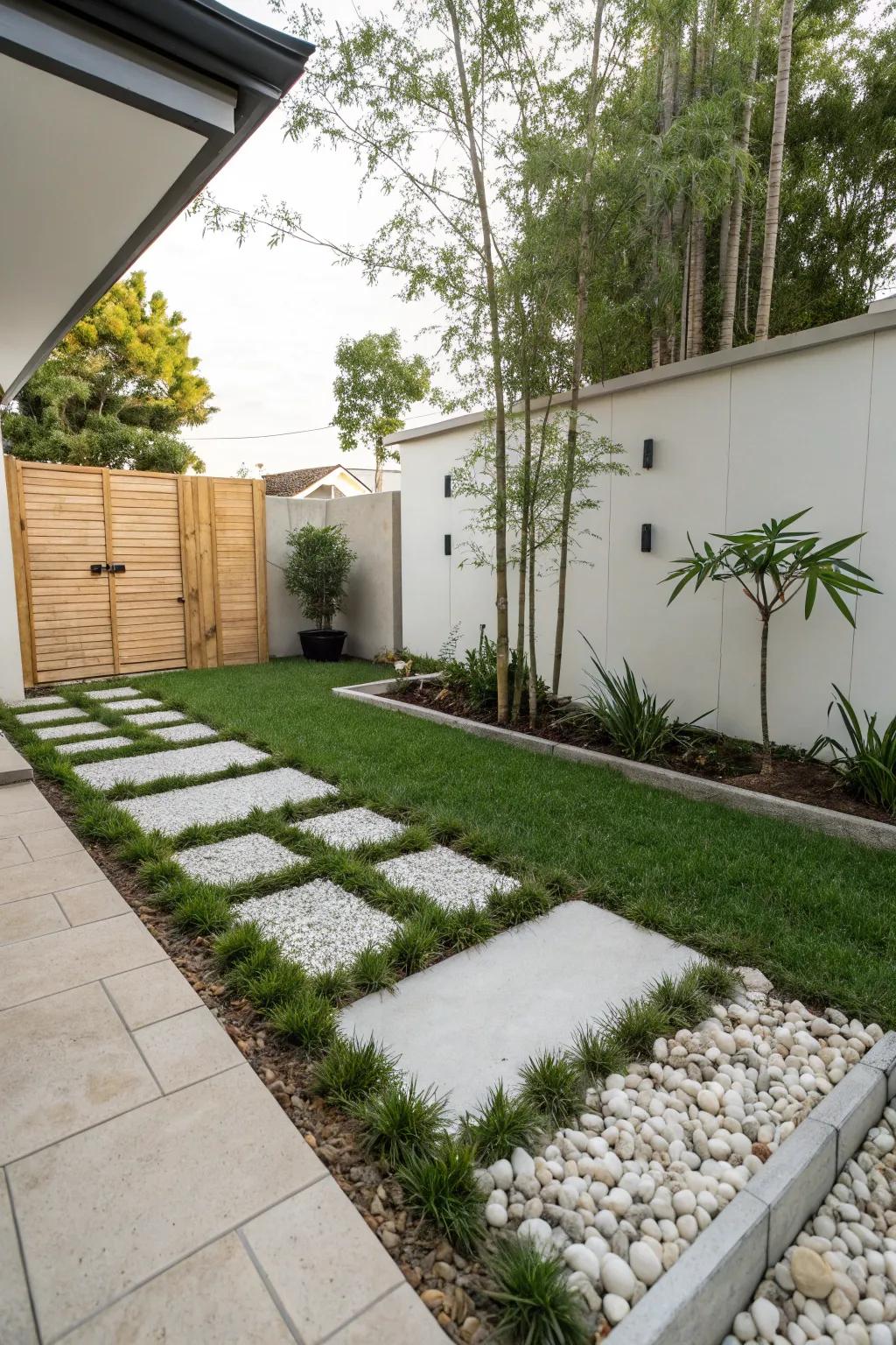 Simple zen designs add calm to outdoor areas.