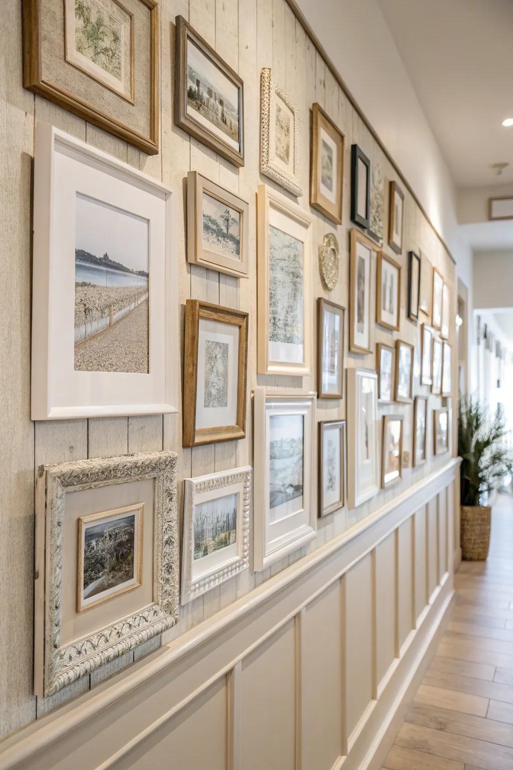 The use of neutral colors in frames brings a subtle elegance to any setting.