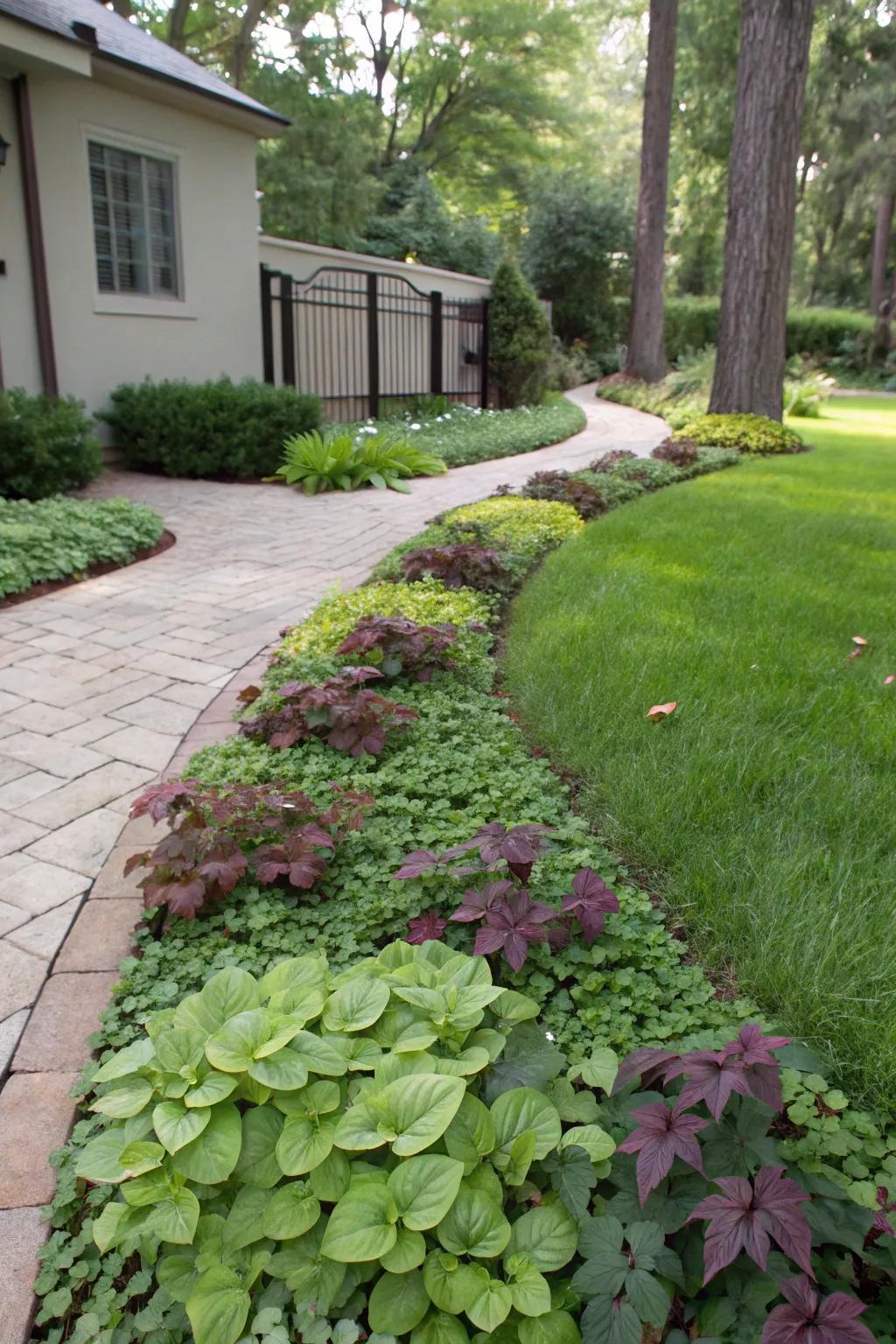 Ground covers enhance texture and beautifully fill spaces.