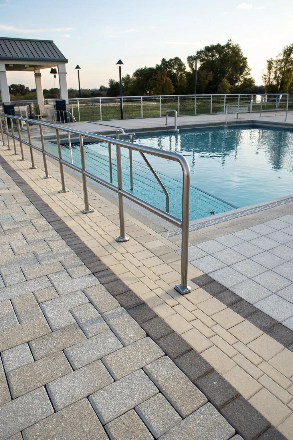 Scored decking ensures safety without compromising style.