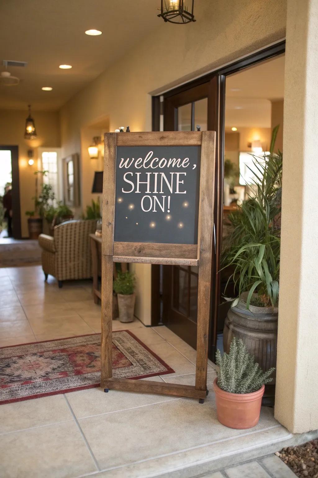 Rustic allure encounters inspirational messaging.