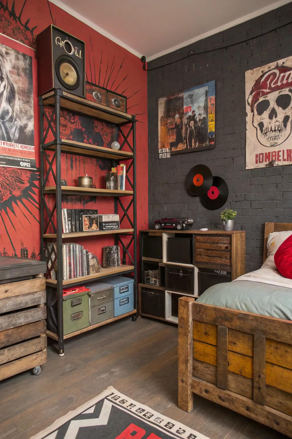 Incorporate an edgy vibe with unconventional furniture selections that stand out.