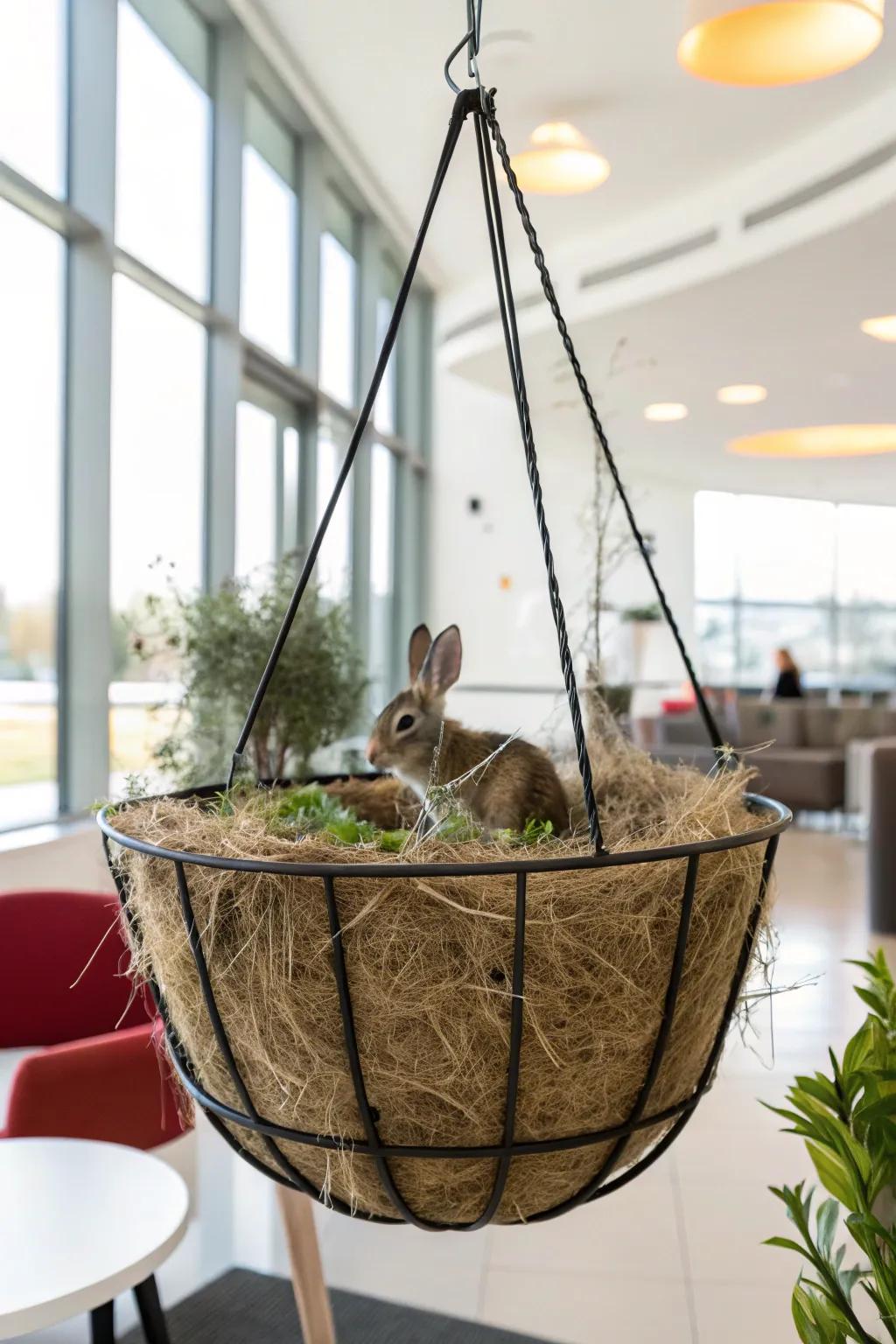 This planter does double duty by storing chow in style.