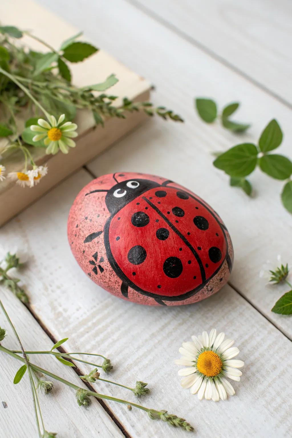 Brighten any day with a hint of nature-inspired creativity—stone art fun for children!