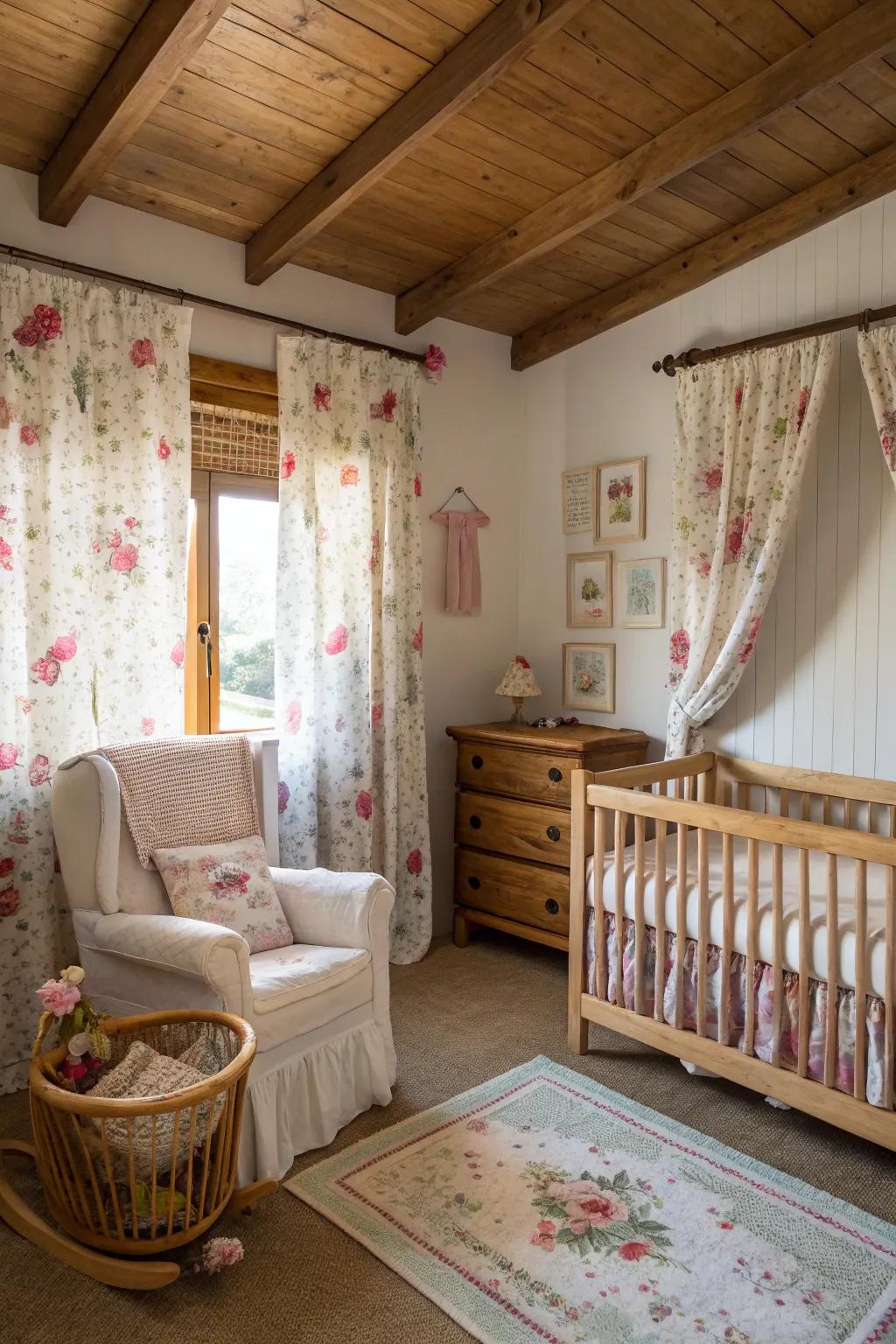 Botanical patterns inject a subtle, feminine element.