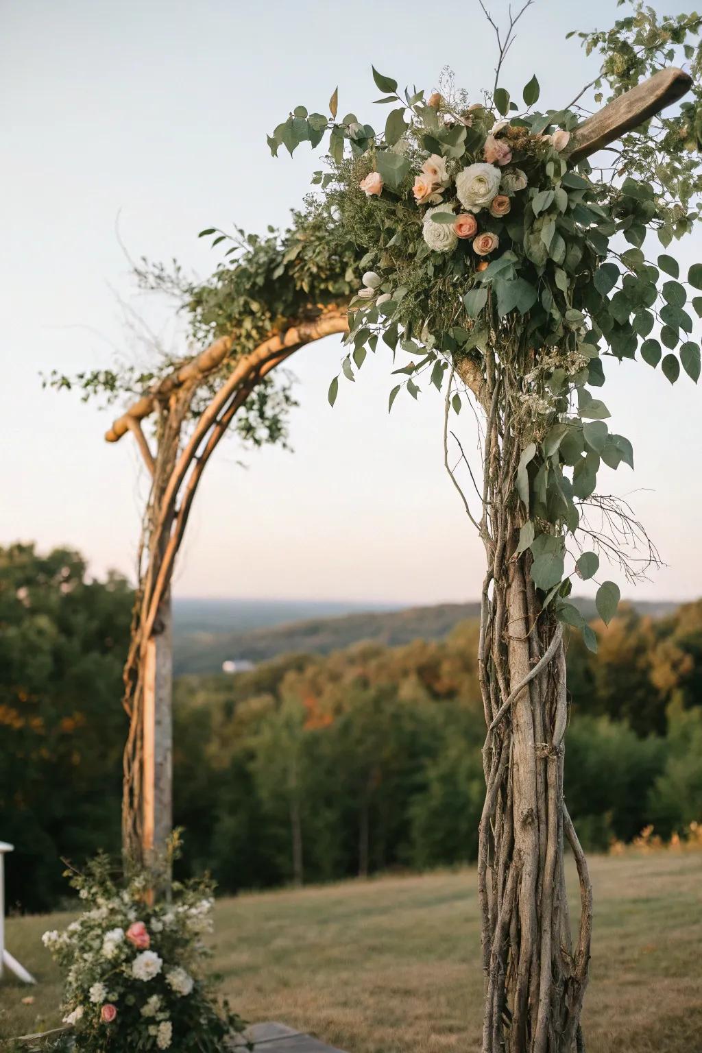 A gathered structure offers organic sophistication.