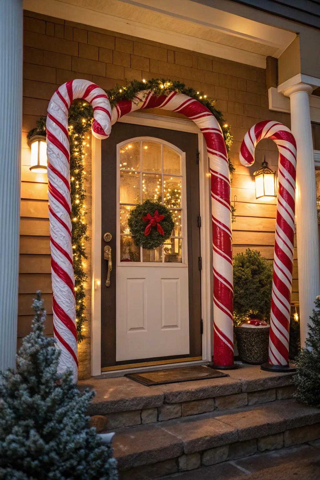 Sweet stick ornaments inject a playful and reminiscent aspect.