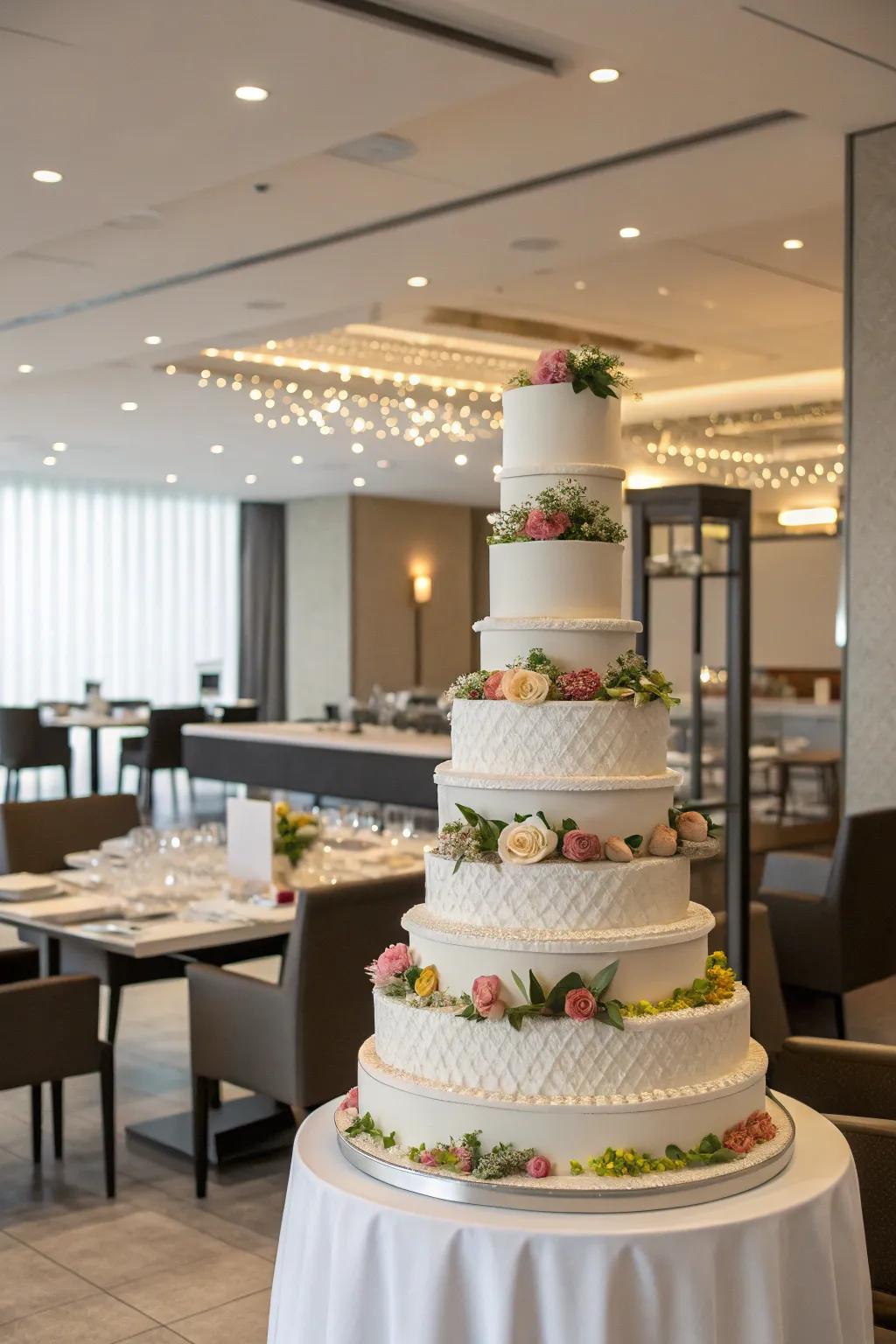 Symmetrically styled confection for a balanced presentation.