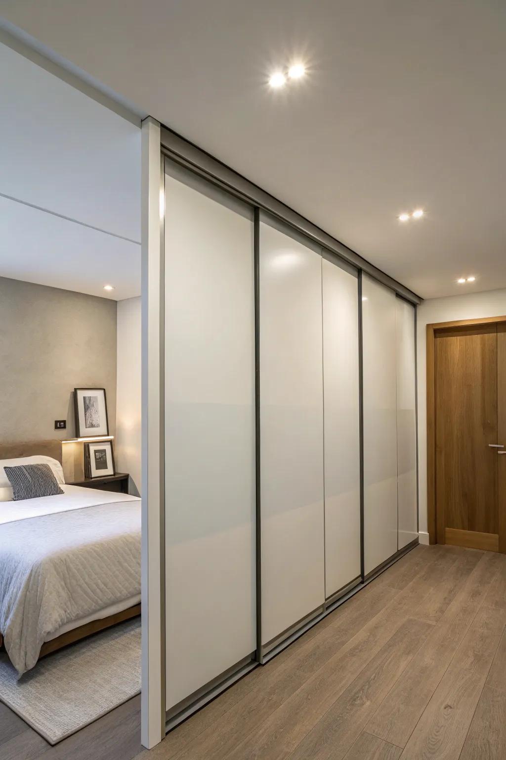 Flawless design through discreet rail doors.