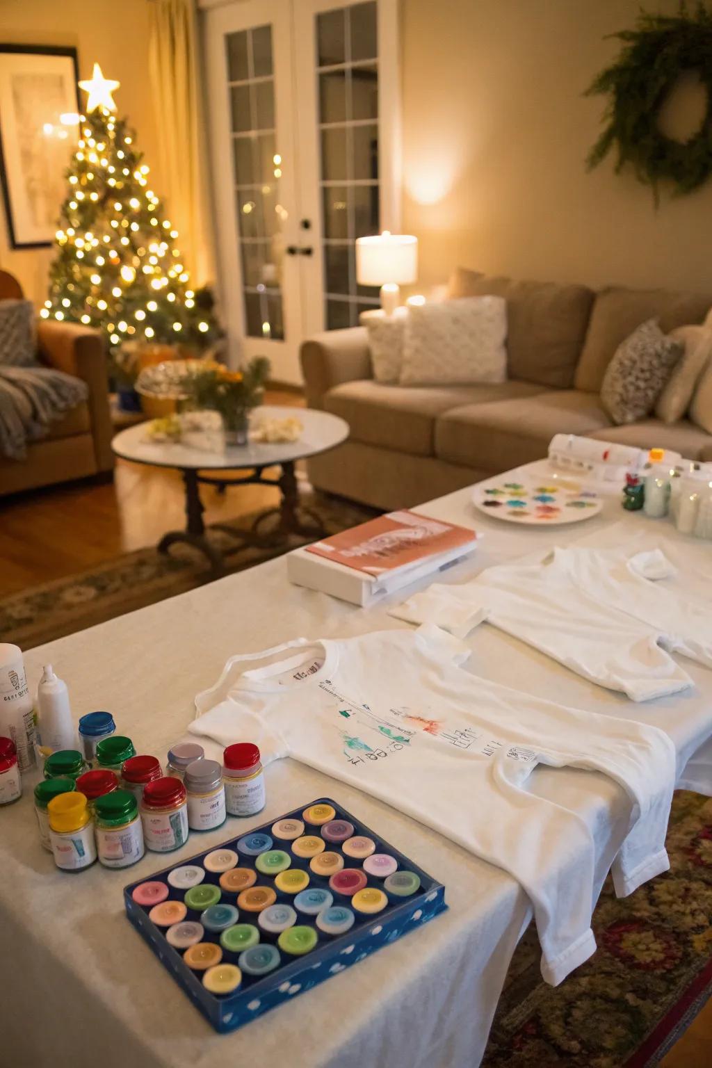 A creative hub for attendees to individualize infant garments.