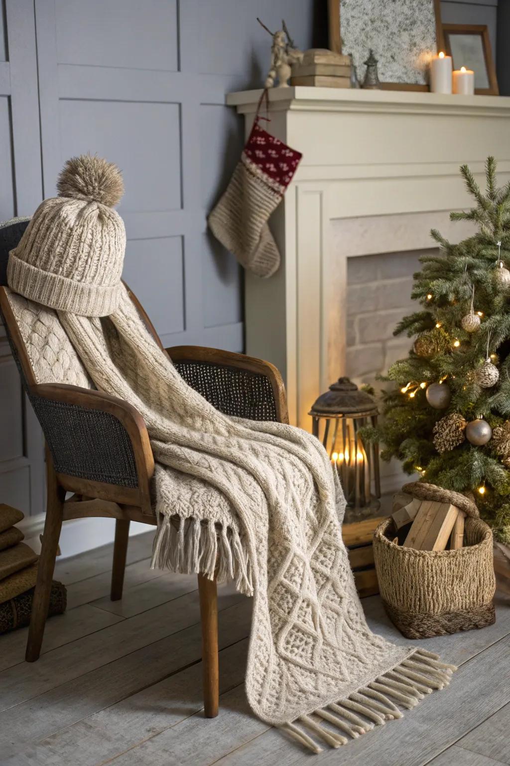 Sewn accessories to ward off the cold.