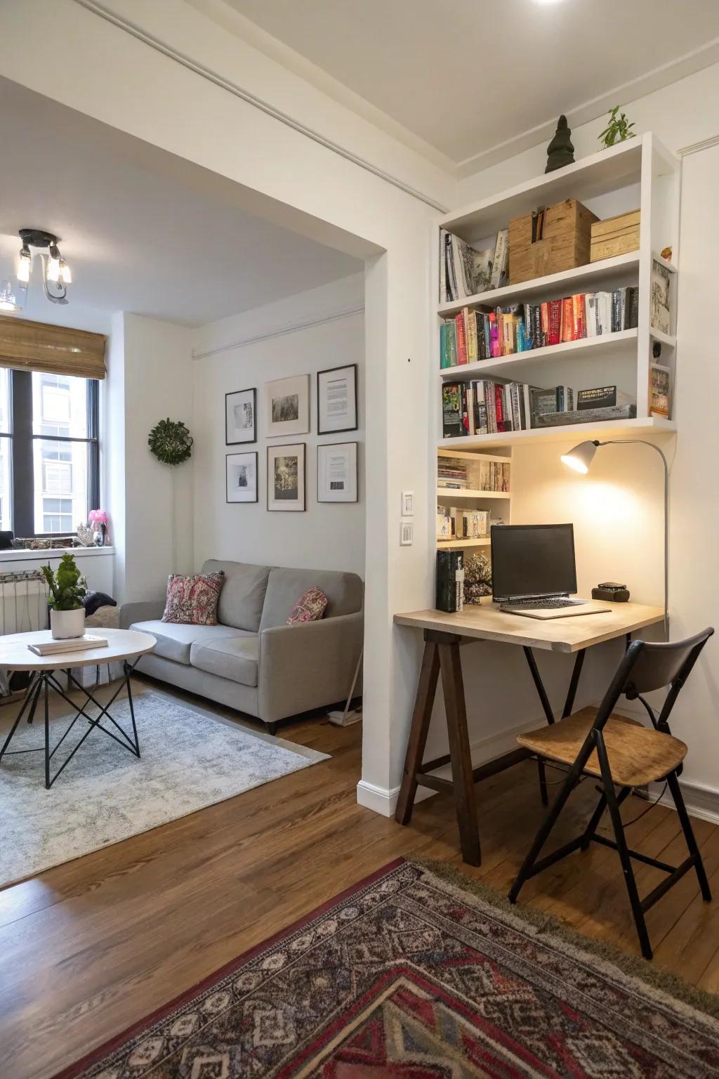 Multipurpose spaces maximize usability in small areas.