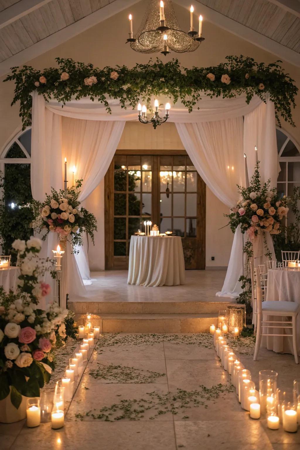 A signature scent creating an immersive atmosphere for a home wedding.