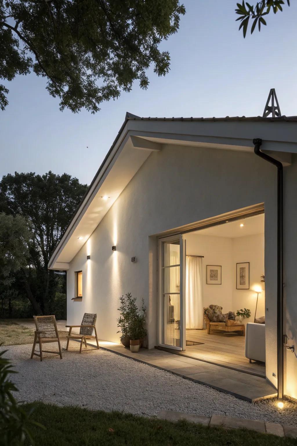 Under eaves radiance provides a sleek finish for modern homes.