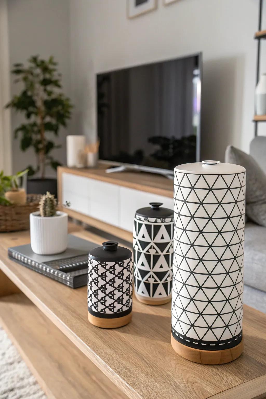 Create a modern aesthetic with monochrome designs.