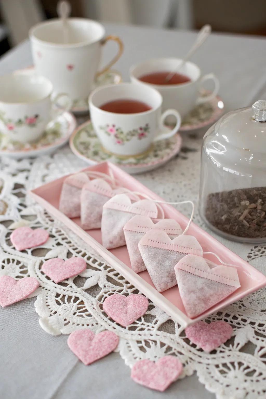 Heart-shaped tea plates are a delightful and functional present.