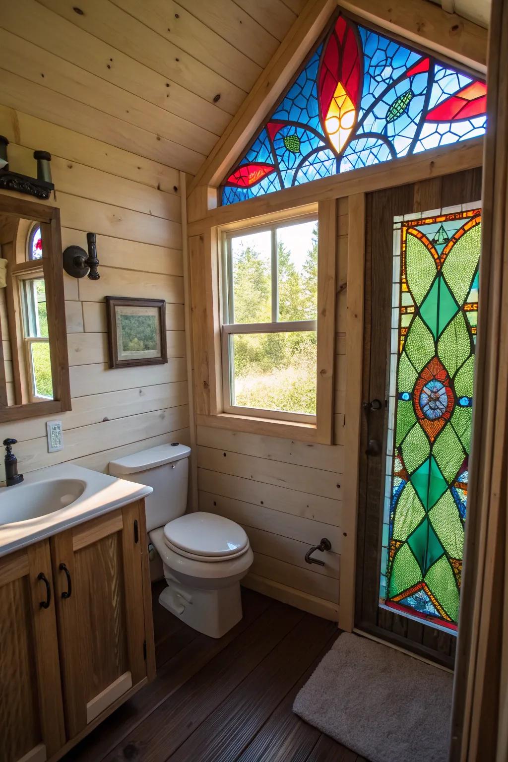 Stained glass inserts artistic flair into any setting.