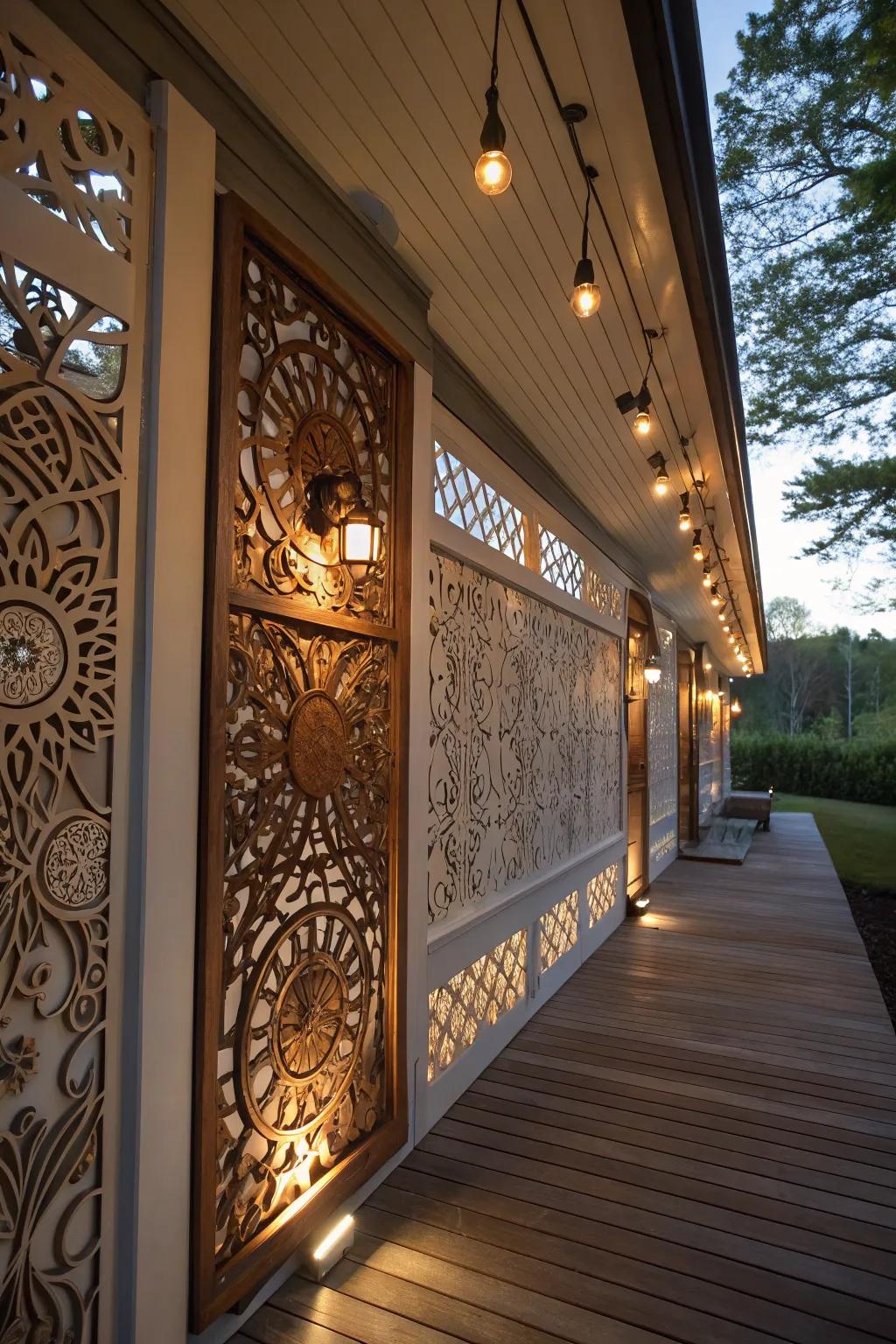 Incorporate an artistic panache via boards.