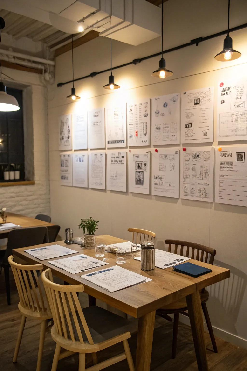 Strategizing an art installation format through paper renditions