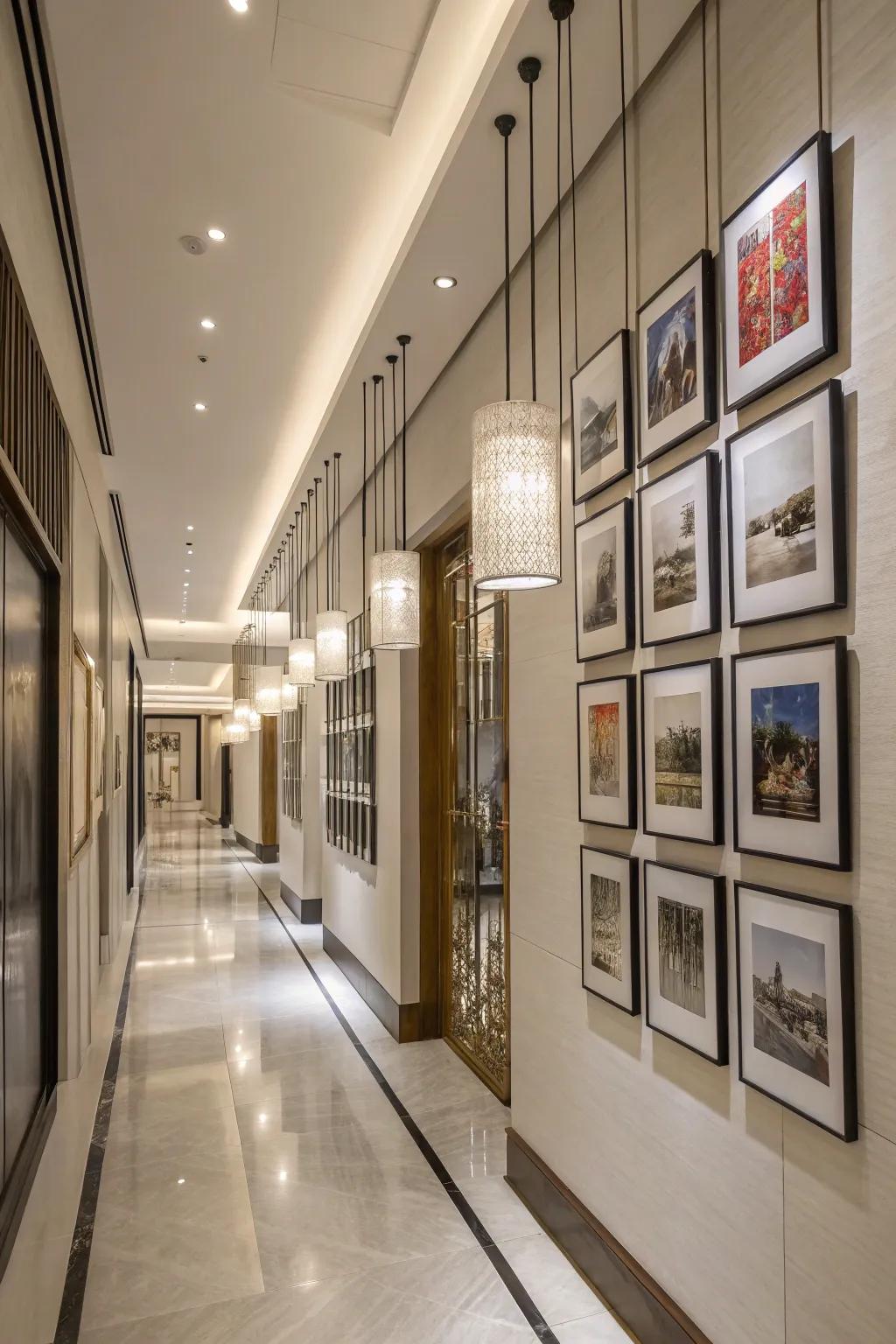 Suspended frames injecting a modern vibe.