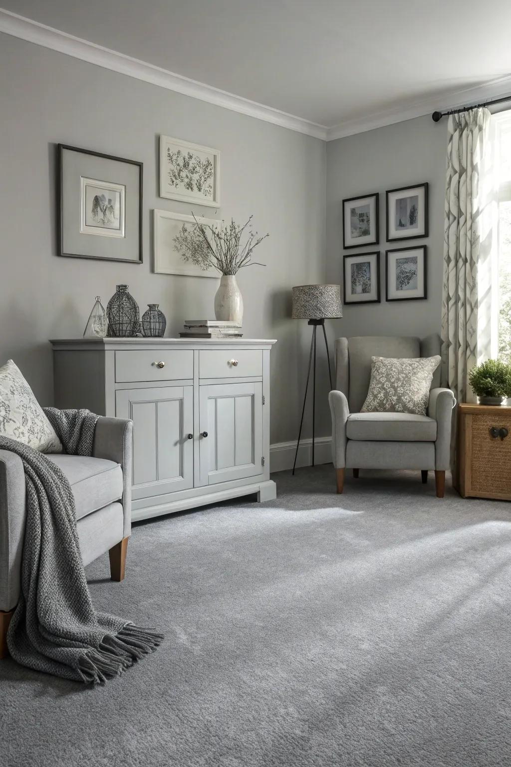 Monochrome carpets cultivate a consistent and stylish area.