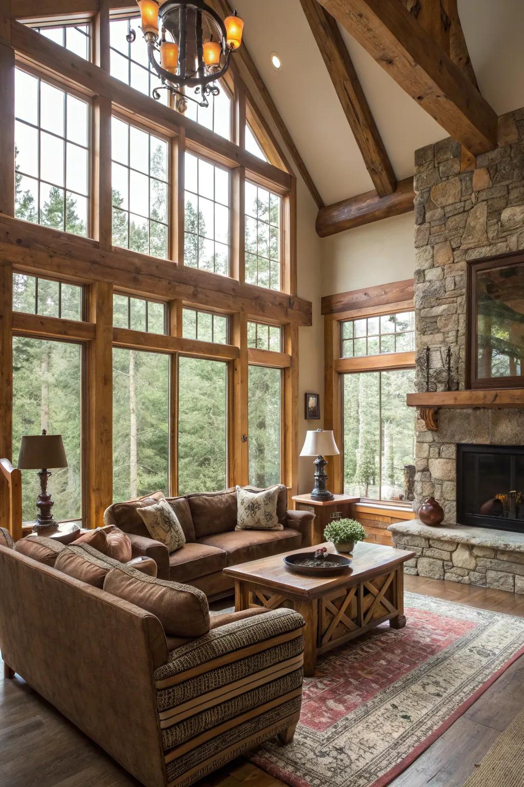 Broad panes invite the outdoors in, flooding the zone with brightness.