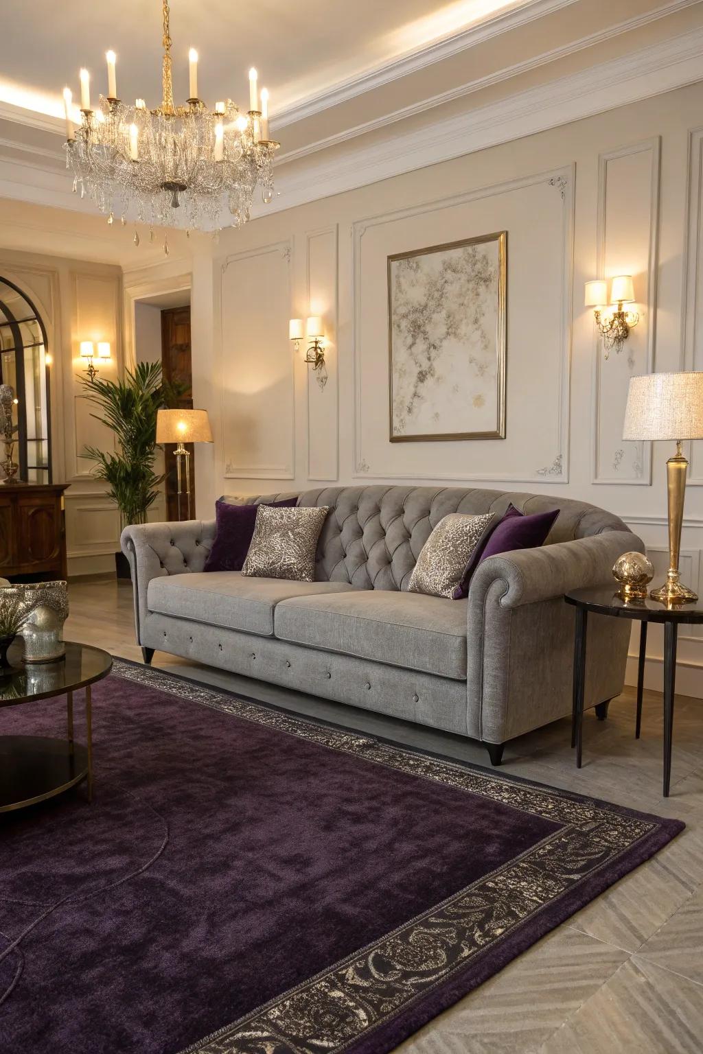Bruised plum carpets convey drama and refinement to your design.
