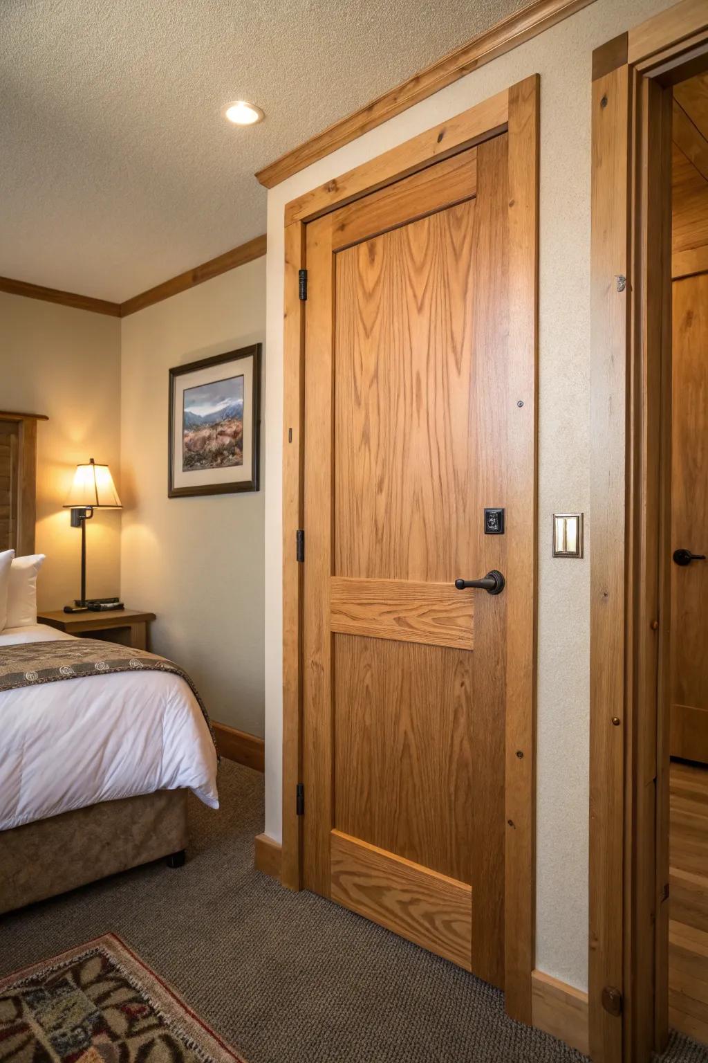 Original timber-finished doors introduce warmth and texture.