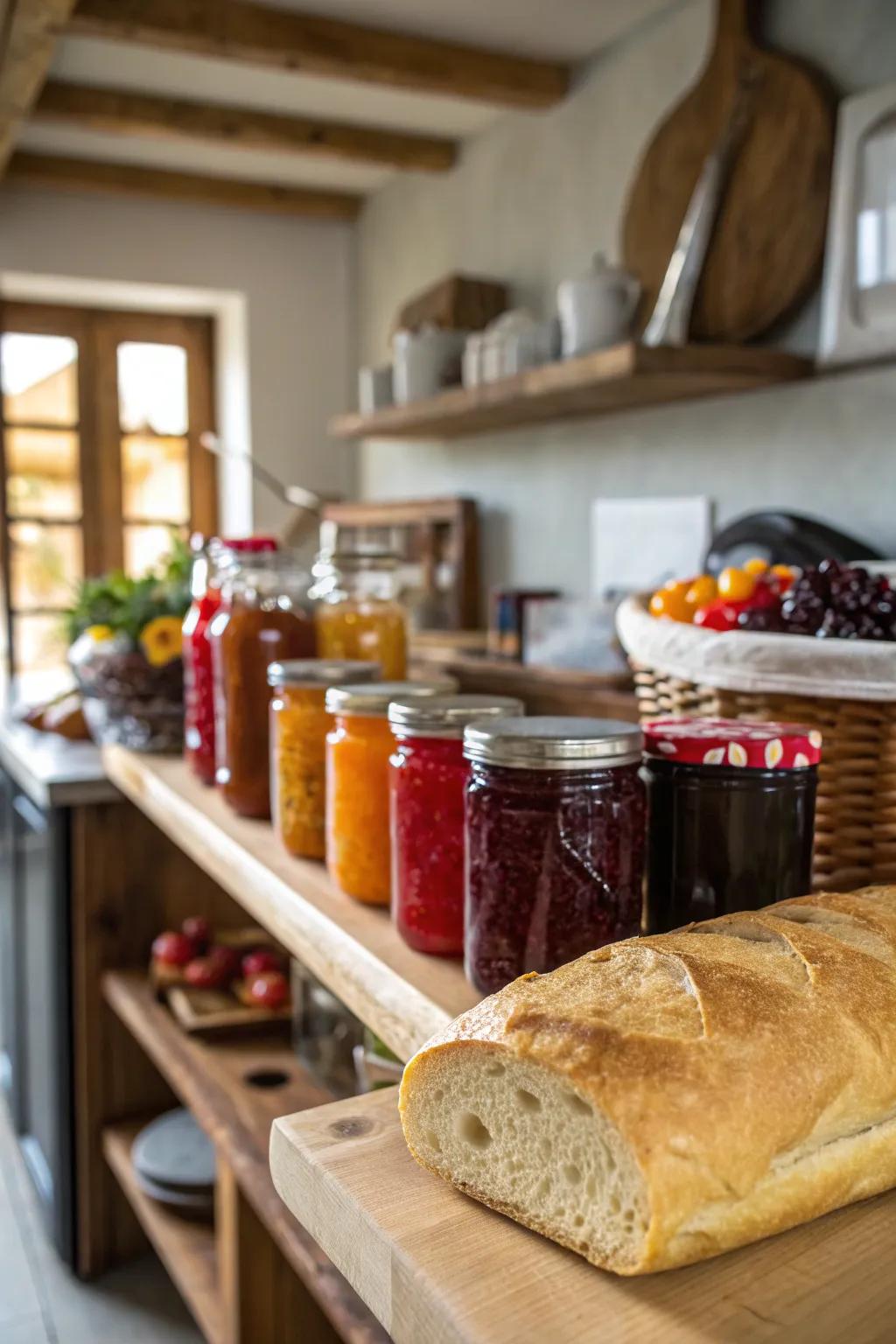 Handmade jams and compotes for a taste of homemade goodness.