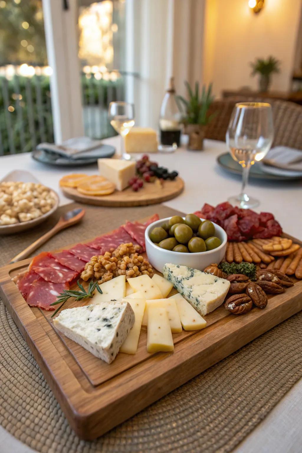 A thoughtfully prepared cheese board enhances any wine gathering.