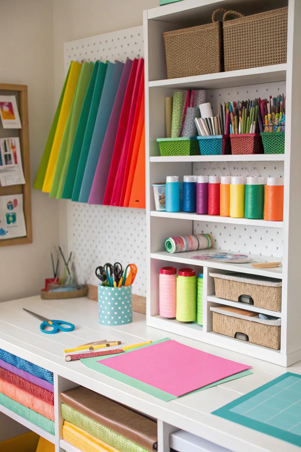 A DIY corner filled with ingenuity.