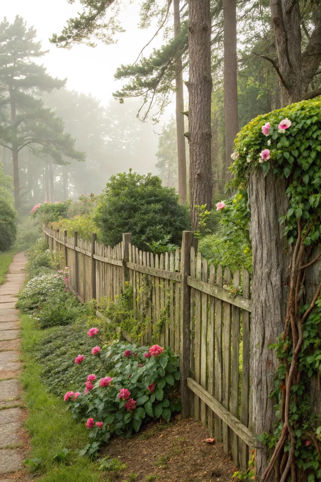 Landscapes are made more beautiful by fences that blend in with nature.