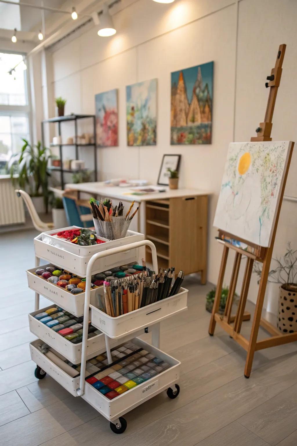 Mobile carts deliver versatile storage solutions.