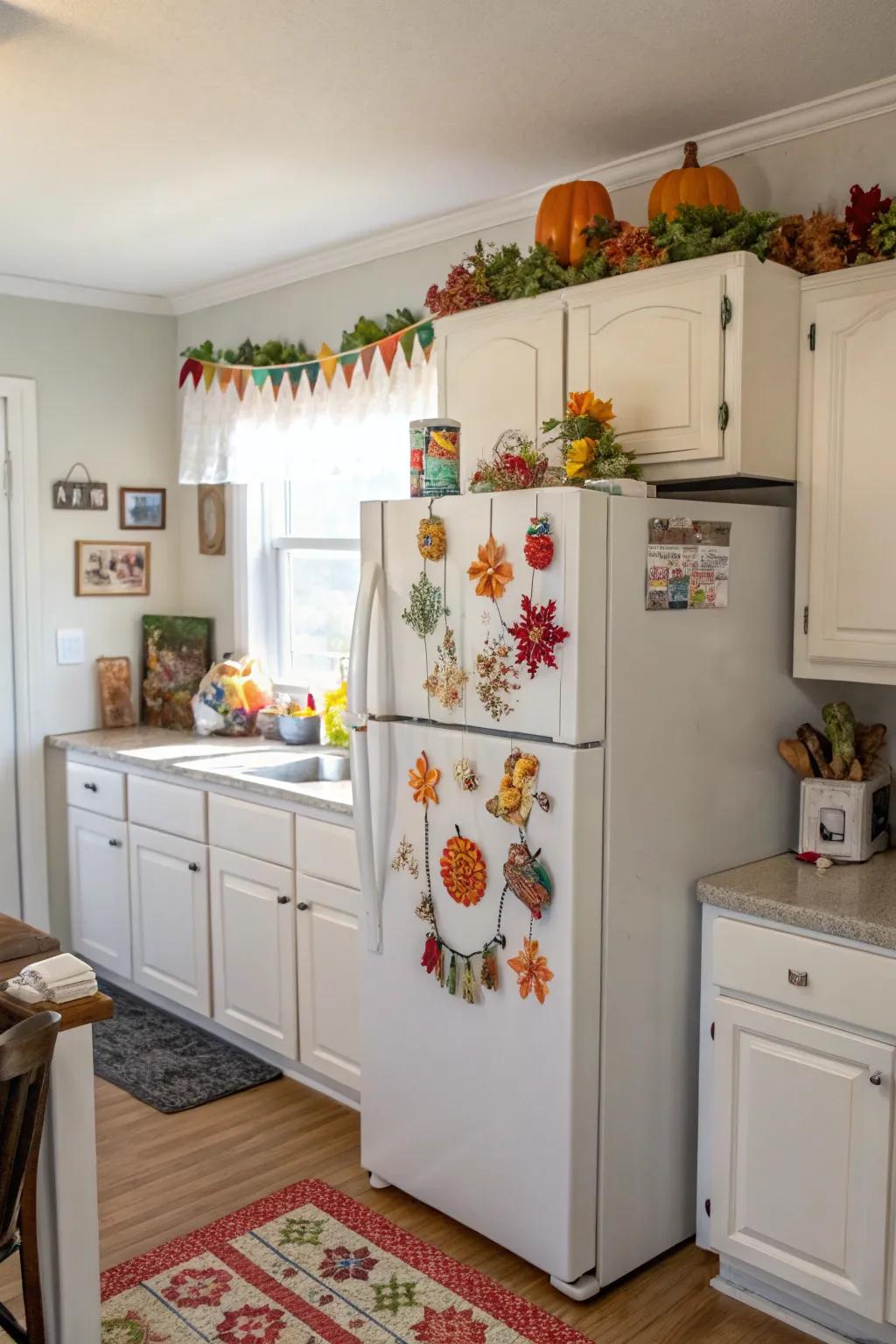 Seasonal decor adds a festive touch to your kitchen.