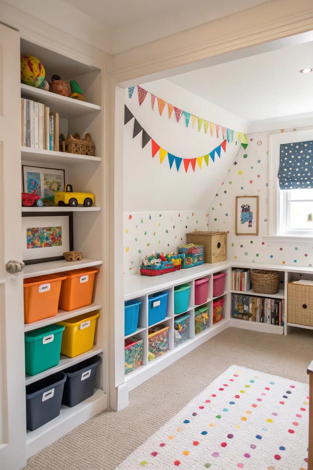 A lively and systematized space for children.