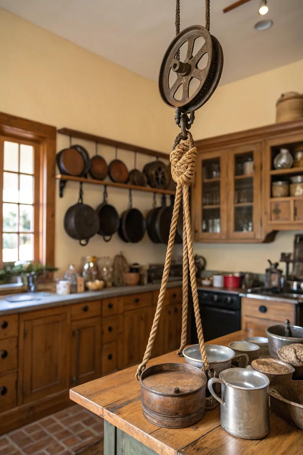 A useful and elegant design for kitchen storage.