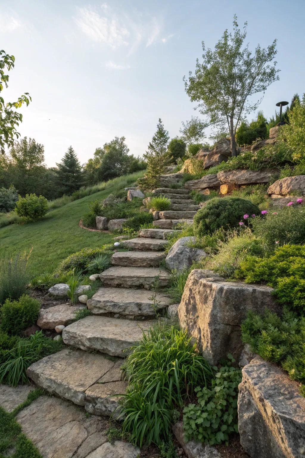 Elevation variations introducing dimension to the landscape.