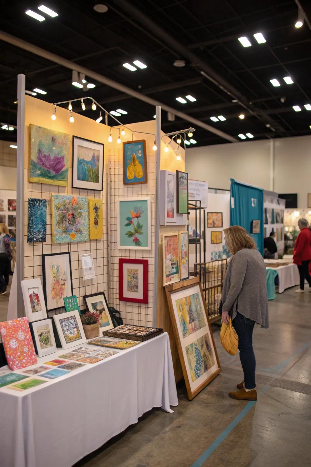 A combination of artistic mediums delivers a comprehensive, diverse experience for stand visitors.